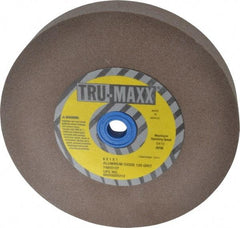 Tru-Maxx - 120 Grit Aluminum Oxide Bench & Pedestal Grinding Wheel - 6" Diam x 1" Hole x 1" Thick, 5410 Max RPM, O Hardness, Fine Grade , Vitrified Bond - Apex Tool & Supply