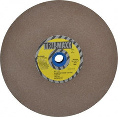 Tru-Maxx - 120 Grit Aluminum Oxide Bench & Pedestal Grinding Wheel - 8" Diam x 1" Hole x 1" Thick, 3600 Max RPM, O Hardness, Fine Grade , Vitrified Bond - Apex Tool & Supply