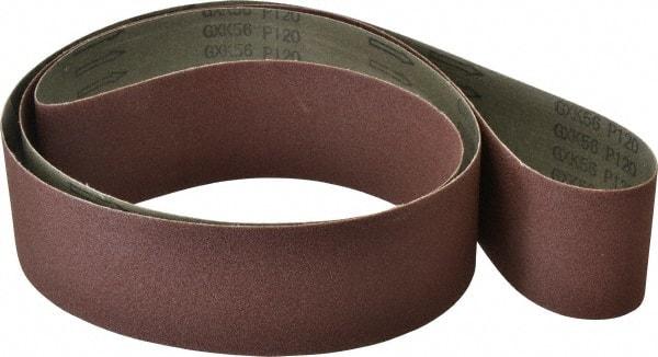 Tru-Maxx - 3" Wide x 90" OAL, 120 Grit, Aluminum Oxide Abrasive Belt - Aluminum Oxide, Fine, Coated, X Weighted Cloth Backing, Series VAC228 - Apex Tool & Supply