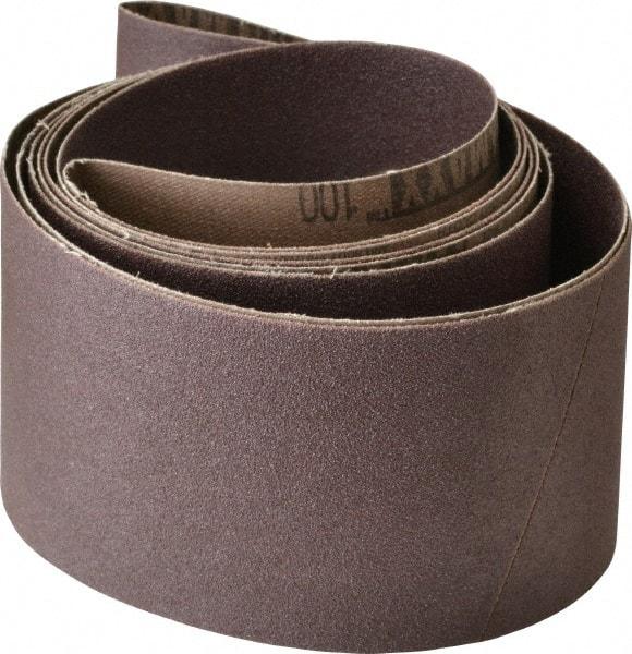 Tru-Maxx - 3" Wide x 90" OAL, 100 Grit, Aluminum Oxide Abrasive Belt - Aluminum Oxide, Fine, Coated, X Weighted Cloth Backing, Series VAC228 - Apex Tool & Supply