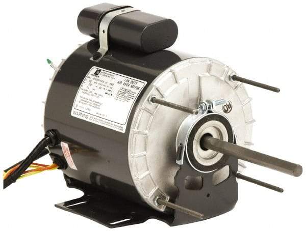 US Motors - 1/4 hp, TEAO Enclosure, Auto Thermal Protection, 1,075 RPM, 115 Volt, 60 Hz, Industrial Electric AC/DC Motor - Size 48 Frame, Hub/Stud Mount, 1 Speed, Ball Bearings, 3.6 Full Load Amps, B Class Insulation, CCW Lead End Rev - Apex Tool & Supply