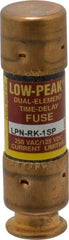 Cooper Bussmann - 125 VDC, 250 VAC, 1 Amp, Time Delay General Purpose Fuse - Fuse Holder Mount, 50.8mm OAL, 100 at DC, 300 at AC (RMS) kA Rating, 9/16" Diam - Apex Tool & Supply
