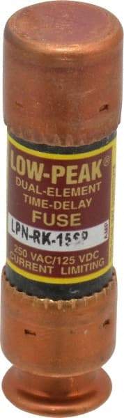 Cooper Bussmann - 125 VDC, 250 VAC, 15 Amp, Time Delay General Purpose Fuse - Fuse Holder Mount, 50.8mm OAL, 100 at DC, 300 at AC (RMS) kA Rating, 9/16" Diam - Apex Tool & Supply