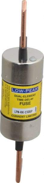 Cooper Bussmann - 250 VAC/VDC, 150 Amp, Time Delay General Purpose Fuse - Bolt-on Mount, 7-1/8" OAL, 100 at DC, 300 at AC (RMS) kA Rating, 1-9/16" Diam - Apex Tool & Supply