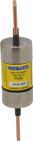 Cooper Bussmann - 250 VAC/VDC, 200 Amp, Time Delay General Purpose Fuse - Bolt-on Mount, 7-1/8" OAL, 100 at DC, 300 at AC (RMS) kA Rating, 1-9/16" Diam - Apex Tool & Supply
