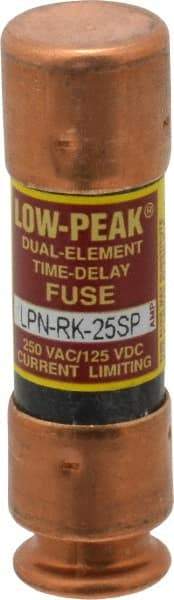 Cooper Bussmann - 125 VDC, 250 VAC, 25 Amp, Time Delay General Purpose Fuse - Bolt-on Mount, 50.8mm OAL, 100 at DC, 300 at AC (RMS) kA Rating, 9/16" Diam - Apex Tool & Supply