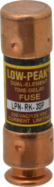 Cooper Bussmann - 125 VDC, 250 VAC, 3 Amp, Time Delay General Purpose Fuse - Fuse Holder Mount, 50.8mm OAL, 100 at DC, 300 at AC (RMS) kA Rating, 9/16" Diam - Apex Tool & Supply