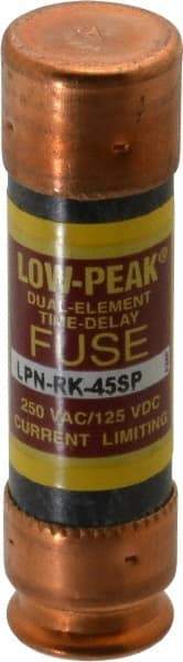 Cooper Bussmann - 125 VDC, 250 VAC, 45 Amp, Time Delay General Purpose Fuse - Fuse Holder Mount, 76.2mm OAL, 100 at DC, 300 at AC (RMS) kA Rating, 13/16" Diam - Apex Tool & Supply