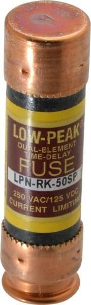 Cooper Bussmann - 125 VDC, 250 VAC, 50 Amp, Time Delay General Purpose Fuse - Fuse Holder Mount, 76.2mm OAL, 100 at DC, 300 at AC (RMS) kA Rating, 13/16" Diam - Apex Tool & Supply