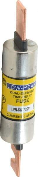 Cooper Bussmann - 250 VAC/VDC, 70 Amp, Time Delay General Purpose Fuse - Bolt-on Mount, 5-7/8" OAL, 100 at DC, 300 at AC (RMS) kA Rating, 1-1/16" Diam - Apex Tool & Supply
