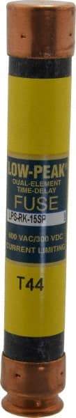 Cooper Bussmann - 300 VDC, 600 VAC, 15 Amp, Time Delay General Purpose Fuse - Fuse Holder Mount, 127mm OAL, 100 at DC, 300 at AC (RMS) kA Rating, 13/16" Diam - Apex Tool & Supply