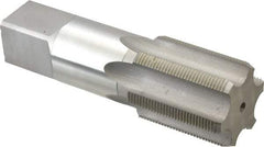 Made in USA - 1-9/16 - 16 UNS 6 Flute Bright Finish High Speed Steel Straight Flute Standard Hand Tap - Bottoming, Right Hand Thread, 4" OAL, H5 Limit, Oversize - Apex Tool & Supply