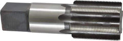 Made in USA - 1-5/8 - 16 UNS 6 Flute Bright Finish High Speed Steel Straight Flute Standard Hand Tap - Bottoming, Right Hand Thread, 5" OAL, 3-3/16" Thread Length, H5 Limit, Oversize - Apex Tool & Supply