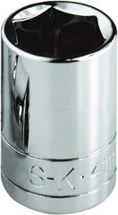 SK - 7/8", 1/2" Drive, Standard Hand Socket - 6 Points, Steel, Chrome Finish - Apex Tool & Supply