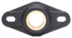 Igus - 15mm ID, 68.6mm OAL2-Bolt Flange Bearing - 292 Lb Dyn Cap, 50" Btw Mnt Hole Ctrs, Thermoplastic - Apex Tool & Supply