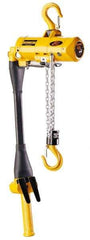 Harrington Hoist - 1/8 Ton Load Limit, 10' Max Height Top Hook Air Hoist - 48 SCFM at 90 PSI, 42 FPM Lift Speed, 12" Min Headroom, Pendant Control - Apex Tool & Supply