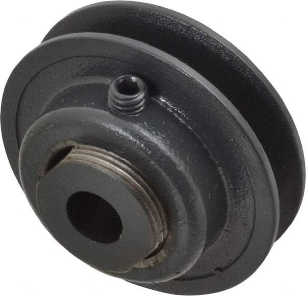 Browning - 1/2" Inside Diam x 2-1/2" Outside Diam, 1 Groove, Variable Pitched Sheave - Belt Section 3L, 1-11/16" Sheave Thickness, 17/32 to 25/32" Face Width - Apex Tool & Supply