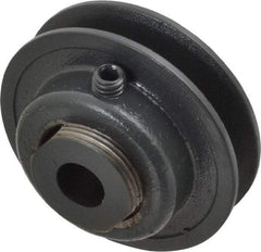 Browning - 1/2" Inside Diam x 2-1/2" Outside Diam, 1 Groove, Variable Pitched Sheave - Belt Section 3L, 1-11/16" Sheave Thickness, 17/32 to 25/32" Face Width - Apex Tool & Supply