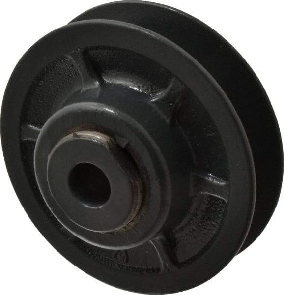 Browning - 1/2" Inside Diam x 3.15" Outside Diam, 1 Groove, Variable Pitched Sheave - Belt Sections 3L, 4L, A, 5L & B, 1-7/8" Sheave Thickness, 21/32 to 1" Face Width - Apex Tool & Supply