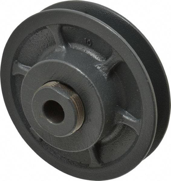 Browning - 1/2" Inside Diam x 3-3/4" Outside Diam, 1 Groove, Variable Pitched Sheave - Belt Sections 3L, 4L, A, 5L & B, 1-7/8" Sheave Thickness, 21/32 to 1-1/32" Face Width - Apex Tool & Supply