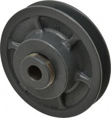 Browning - 1/2" Inside Diam x 3-3/4" Outside Diam, 1 Groove, Variable Pitched Sheave - Belt Sections 3L, 4L, A, 5L & B, 1-7/8" Sheave Thickness, 21/32 to 1-1/32" Face Width - Apex Tool & Supply