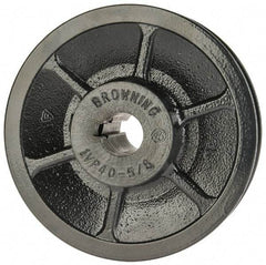 Browning - 5/8" Inside Diam x 3-3/4" Outside Diam, 1 Groove, Variable Pitched Sheave - Belt Sections 3L, 4L, A, 5L & B, 1-7/8" Sheave Thickness, 21/32 to 1-1/32" Face Width - Apex Tool & Supply