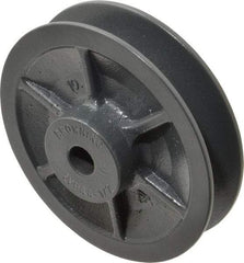 Browning - 1/2" Inside Diam x 4.15" Outside Diam, 1 Groove, Variable Pitched Sheave - Belt Sections 3L, 4L, A, 5L & B, 1-7/8" Sheave Thickness, 21/32 to 1-1/32" Face Width - Apex Tool & Supply