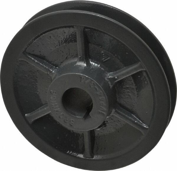 Browning - 3/4" Inside Diam x 4.15" Outside Diam, 1 Groove, Variable Pitched Sheave - Belt Sections 3L, 4L, A, 5L & B, 1-7/8" Sheave Thickness, 21/32 to 1-1/32" Face Width - Apex Tool & Supply