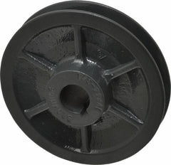 Browning - 3/4" Inside Diam x 4.15" Outside Diam, 1 Groove, Variable Pitched Sheave - Belt Sections 3L, 4L, A, 5L & B, 1-7/8" Sheave Thickness, 21/32 to 1-1/32" Face Width - Apex Tool & Supply
