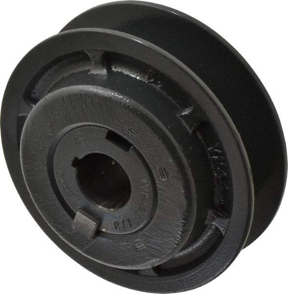 Browning - 7/8" Inside Diam x 4.15" Outside Diam, 1 Groove, Variable Pitched Sheave - Belt Sections 3L, 4L, A, 5L & B, 1-7/8" Sheave Thickness, 21/32 to 1-1/32" Face Width - Apex Tool & Supply