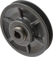 Browning - 5/8" Inside Diam x 4-3/4" Outside Diam, 1 Groove, Variable Pitched Sheave - Belt Sections 3L, 4L, A, 5L & B, 1-15/16" Sheave Thickness, 11/16 to 1-1/16" Face Width - Apex Tool & Supply