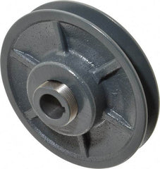 Browning - 3/4" Inside Diam x 4-3/4" Outside Diam, 1 Groove, Variable Pitched Sheave - Belt Sections 3L, 4L, A, 5L, B & 5V, 1-15/16" Sheave Thickness, 11/16 to 1-1/16" Face Width - Apex Tool & Supply