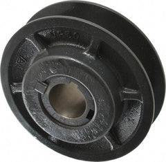 Browning - 1-1/8" Inside Diam x 4-3/4" Outside Diam, 1 Groove, Variable Pitched Sheave - Belt Sections 3L, 4L, A, 5L & B, 2-5/32" Sheave Thickness, 21/32 to 1-1/32" Face Width - Apex Tool & Supply