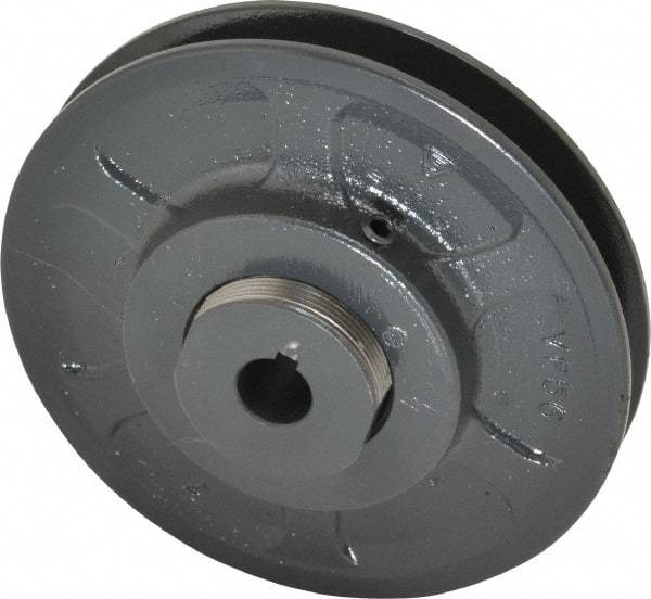 Browning - 5/8" Inside Diam x 5.35" Outside Diam, 1 Groove, Variable Pitched Sheave - Belt Sections 3L, 4L, A, 5L & B, 1-7/8" Sheave Thickness, 11/16 to 1-1/16" Face Width - Apex Tool & Supply