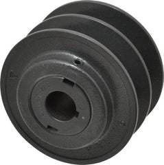 Browning - 7/8" Inside Diam x 3.95" Outside Diam, 2 Groove, Variable Pitched Sheave - Belt Sections 3L, 4L, A, 5L & B, 3" Sheave Thickness, 1-3/8 to 2" Face Width - Apex Tool & Supply