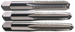 Hertel - #10-24 UNC, 4 Flute, Bottoming, Plug & Taper, Bright Finish, High Speed Steel Tap Set - 2-3/8" OAL, 2B/3B Class of Fit - Apex Tool & Supply