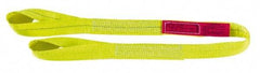 Lift-All - 18' Long x 6" Wide, 16,300 Lb Vertical Capacity, 2 Ply, Polyester Web Sling - 13,000 Lb Choker Capacity, Yellow - Apex Tool & Supply