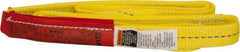 Lift-All - 4' Long x 1" Wide, 1,600 Lb Vertical Capacity, 1 Ply, Polyester Web Sling - 1,250 Lb Choker Capacity, Yellow, with Web Sling for Lifting - Apex Tool & Supply