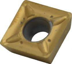 Kennametal - SDCT43 LD Grade KC725M Carbide Milling Insert - TiN/TiCN/TiN Finish, 3/16" Thick, 1/2" Inscribed Circle, 0.8mm Corner Radius - Apex Tool & Supply