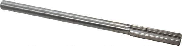 Interstate - 0.513" High Speed Steel Chucking Reamer - Straight Flute, 0.4355" Straight Shank, 2" Flute Length, 8" OAL - Apex Tool & Supply