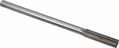 Interstate - 0.524" High Speed Steel Chucking Reamer - Straight Flute, 0.4355" Straight Shank, 2" Flute Length, 8" OAL - Apex Tool & Supply