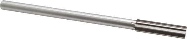 Interstate - 0.546" High Speed Steel Chucking Reamer - Straight Flute, 0.4355" Straight Shank, 2" Flute Length, 8" OAL - Apex Tool & Supply