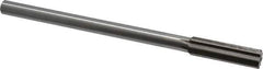 Interstate - 0.549" High Speed Steel Chucking Reamer - Straight Flute, 0.4355" Straight Shank, 2" Flute Length, 8" OAL - Apex Tool & Supply