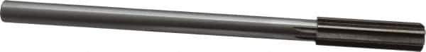 Interstate - 9/16" High Speed Steel Chucking Reamer - Straight Flute, 0.4355" Straight Shank, 2" Flute Length, 8" OAL - Apex Tool & Supply