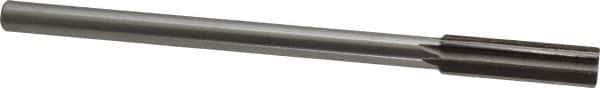Interstate - 9/16" High Speed Steel Chucking Reamer - Straight Flute, 0.4355" Straight Shank, 2" Flute Length, 8" OAL - Apex Tool & Supply