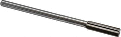 Interstate - 0.571" High Speed Steel Chucking Reamer - Straight Flute, 0.4355" Straight Shank, 2" Flute Length, 8" OAL - Apex Tool & Supply