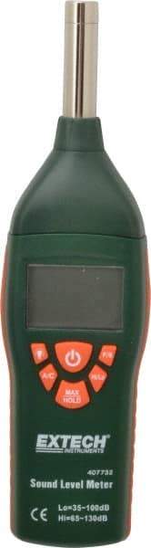 Extech - A and C Frequency Weight, LCD Display Sound Meter - 65 to 130 Decibels - Apex Tool & Supply