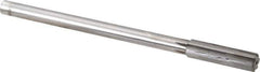 Made in USA - 0.534" Carbide-Tipped 6 Flute Chucking Reamer - Straight Flute, 7/16" Straight Shank, 2" Flute Length, 8" OAL - Apex Tool & Supply