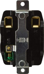 Hubbell Wiring Device-Kellems - 250 VAC, 50 Amp, Self Grounding Receptacle - 2 Poles, 3 Wire, Female End, Black - Apex Tool & Supply