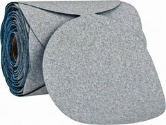 Norton - 5" Diam, 80 Grit Ceramic Adhesive PSA Disc - Coarse Grade, Blue & White, B Weighted Backing, Flexible - Apex Tool & Supply
